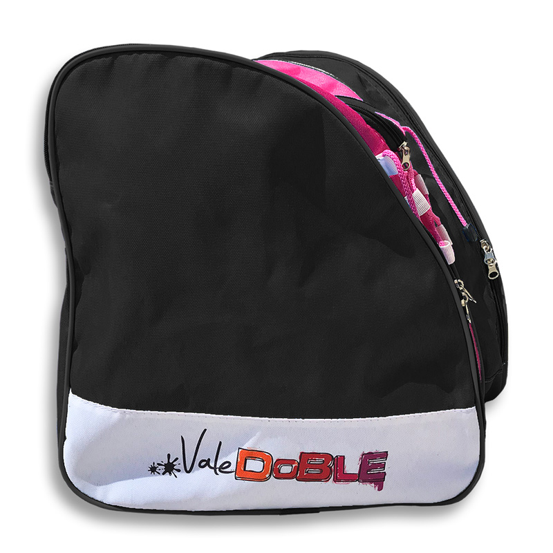 Mochila Triangular para Patín Artístico (Negro-Fucsia)