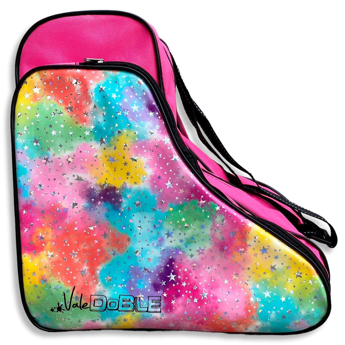 Mochila Porta Patines Artísticos - Tela Espejada (Multicolor)