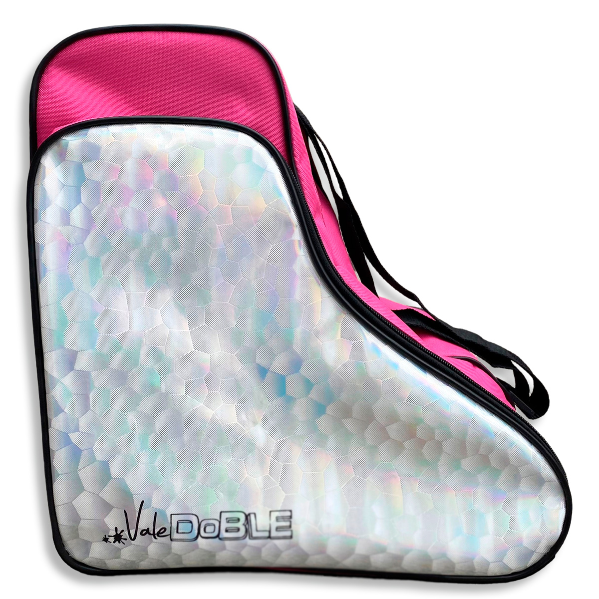 Mochila Porta Patines Artísticos - Tela Espejada (Plateado)